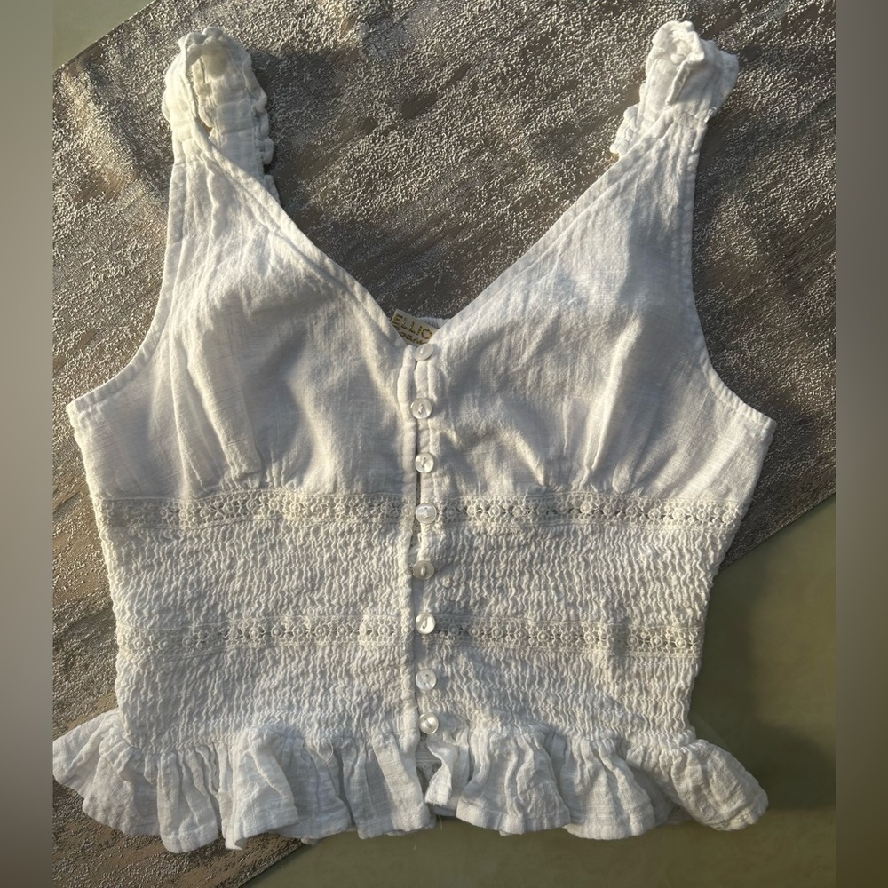 White Sleeveless Top
